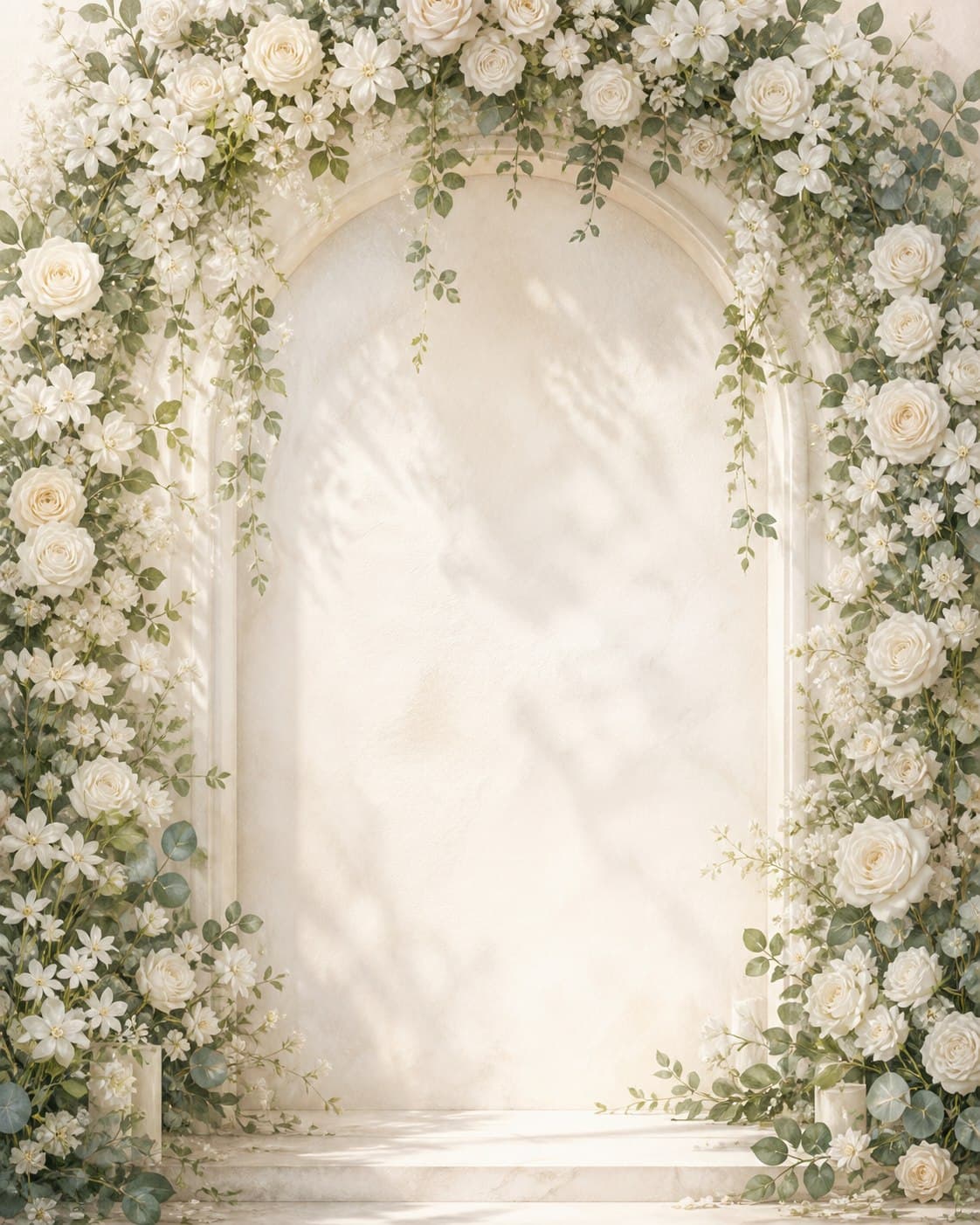 Prévia real do template Floral vintage